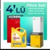 Filtron Fiat Albea 1.6 Benzinli Filtre Bakım Seti Shell Motor Yağlı (2002-2008) 4 Lü