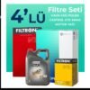 Filtron Fiat Idea 1.4 Benzinli Filtre Bakım Seti Castrol Motor Yağlı (2004-2010) 4 Lü