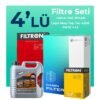 Filtron Fiat Punto Evo 1.3 Dizel Filtre Bakım Seti Liqui Moly Motor Yağlı EURO 5 (2008-2015) 4 Lü