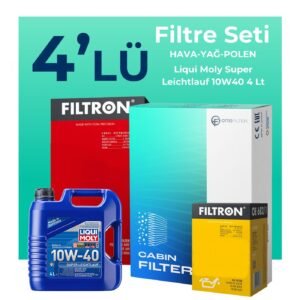 Filtron Fiat Siena 1.6 Benzinli Filtre Bakım Seti Liqui Moly Motor Yağlı (1998-2006) 4 Lü