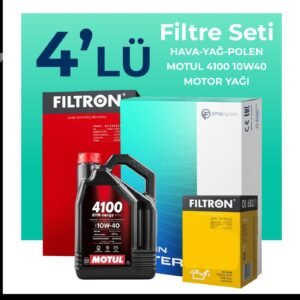 Filtron Fiat Stilo 1.6 Filtre Bakım Seti Motul Motor Yağlı (2001-2008) 4 Lü