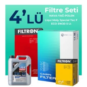 Filtron Ford Courier 1.0 Benzin Filtre Bakım Seti Liqui Moly Motor Yağlı (2018-2023) 4 Lü