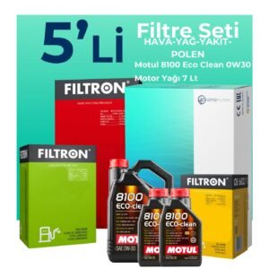 Filtron Ford Courier 1.5 EcoBlue Filtre Bakım Seti Motul Motor Yağlı (2018-2023) 5 Li