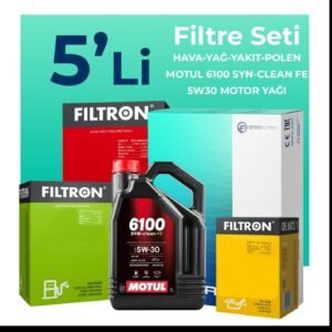 Filtron Ford Fiesta 1.6 Dizel Filtre Bakım Seti Motul Motor Yağlı (2009-2013) 5 Li