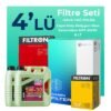 Filtron Ford Transit V347 2.4 Dizel Filtre Bakım Seti Liqui Moly Motor Yağlı (2006-2013) 4 Lü
