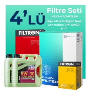 Filtron Ford Transit V347 2.4 Dizel Filtre Bakım Seti Liqui Moly Motor Yağlı (2006-2013) 4 Lü