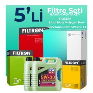 Filtron Ford Transit V347 2.4 Dizel Filtre Bakım Seti Liqui Moly Motor Yağlı (2006-2013) 5 Li