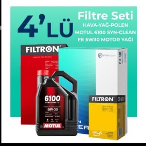 Filtron Hyundai Accent Blue 1.6 Dizel Filtre Bakım Seti Motul Motor Yağlı (2011-2019) 4 Lü
