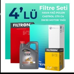 Filtron Hyundai Accent Era 1.5 Dizel Filtre Bakım Seti Castrol Motor Yağlı (2006-2012) 4 Lü