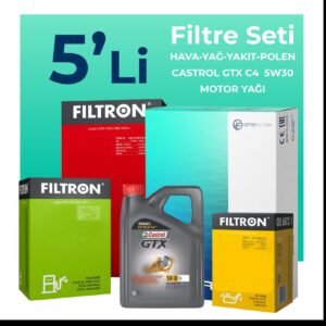 Filtron Hyundai Accent Era 1.5 Dizel Filtre Bakım Seti Castrol Motor Yağlı (2006-2012) 5 Li