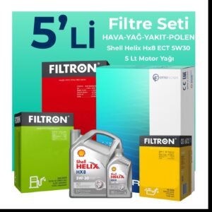 Filtron Hyundai Accent Era 1.5 Dizel Filtre Bakım Seti Shell Motor Yağlı (2006-2012) 5 Li