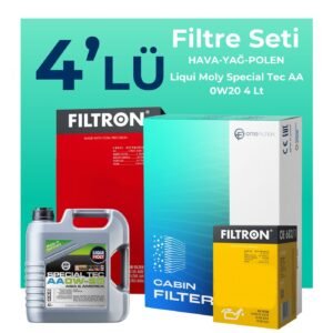Filtron Hyundai Bayon 1.0 Benzinli Filtre Bakım Seti Liqui Moly Motor Yağlı (2021-2023) 4 Lü