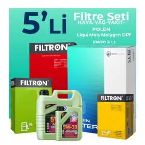 Filtron Hyundai i30 1.6 Dizel Filtre Bakım Seti Liqui Moly Motor Yağlı (2012-2016) 5 Li
