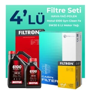Filtron Land Rover Freelander 2.0 Benzinli Filtre Bakım Seti Motul Motor Yağlı (2011-2014) 4 Lü