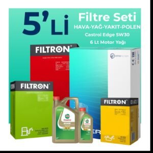 Filtron Mercedes CLA180 Dizel Filtre Bakım Seti Castrol Motor Yağlı (2019-2022) 5 Li