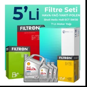 Filtron Mercedes Vito 111 CDI 1.6 Dizel Filtre Bakım Seti Shell Motor Yağlı (2014-2021) 5 Li
