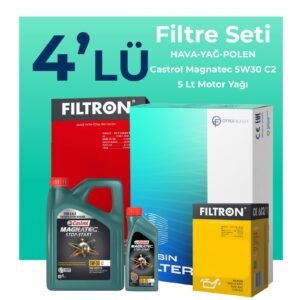 Filtron Mini Cooper S 1.6 Filtre Bakım Seti Castrol Motor Yağlı (2001-2007) 4 Lü