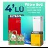 Filtron Mitsubishi L200 2.2 Dizel Filtre Bakım Seti Castrol Motor Yağlı (2018-2022) 4 Lü