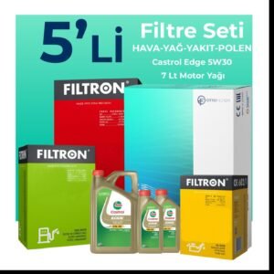 Filtron Mitsubishi L200 2.2 Dizel Filtre Bakım Seti Castrol Motor Yağlı (2018-2022) 5 Li