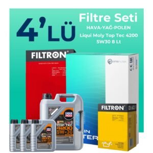 Filtron Mitsubishi L200 2.4 Dizel Filtre Bakım Seti Liqui Moly Motor Yağlı (2015-2018) 4 Lü