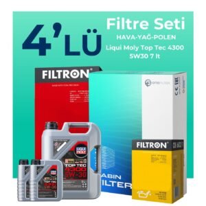 Filtron Nissan Skystar 2.5 Dizel Filtre Bakım Seti Liqui Moly Motor Yağlı (1997-2008) 4 Lü