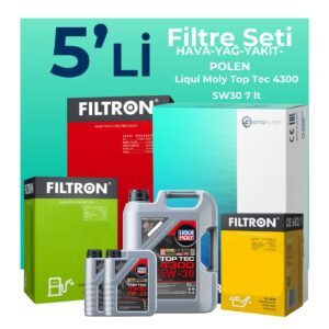 Filtron Nissan Skystar 2.5 Dizel Filtre Bakım Seti Liqui Moly Motor Yağlı (1997-2008) 5 Li