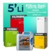 Filtron Opel Astra H 1.3 Dizel Filtre Bakım Seti Liqui Moly Motor Yağlı (2005-2011) 5 Li