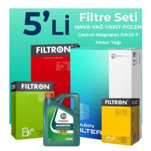 Filtron Opel Combo 1.5 Dizel Filtre Bakım Seti Castrol Motor Yağlı (2018-2025) 5 Li