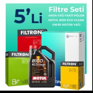 Filtron Opel Crossland 1.6 Dizel Filtre Bakım Seti Motul Motor Yağlı (2017-2022) 5 Li