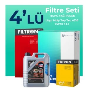 Filtron Opel Grandland 1.6 Dizel Filtre Bakım Seti Liqui Moly Motor Yağlı (2017-2024) 4 Lü