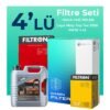 Filtron Peugeot 3008 1.2 Benzin Puretech Filtre Bakım Seti Liqui Moly Motor Yağlı (2016-2024) 4 Lü