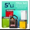 Filtron Peugeot 301 1.6 BlueHDi Dizel Filtre Bakım Seti Motul Motor Yağlı (2014-2020) 5 Li