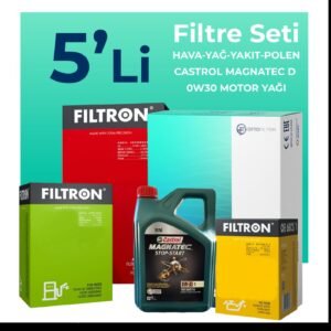 Filtron Peugeot Boxer 2.0 Dizel BlueHDi Filtre Bakım Seti Castrol Motor Yağlı (2015-2020) 5 Li
