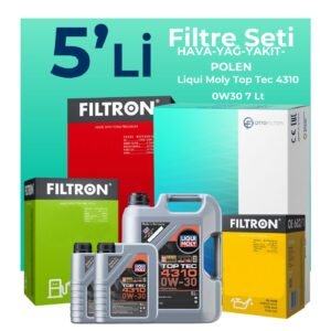 Filtron Peugeot Boxer 2.0 Dizel BlueHDi Filtre Bakım Seti Liqui Moly Motor Yağlı (2015-2020) 5 Li