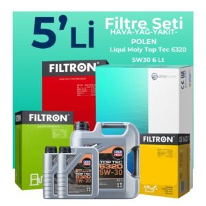 Filtron Peugeot Expert 1.5 Dizel Filtre Bakım Seti Liqui Moly Motor Yağlı (2017-2025) 5 Li