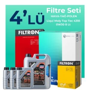 Filtron Range Rover Sport 2.0 Dizel Filtre Bakım Seti Liqui Moly Motor Yağlı (2017-2019) 4 Lü
