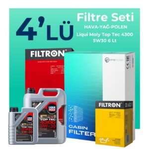 Filtron Renault Austral 1.3 Hybrid Filtre Bakım Seti Liqui Moly Motor Yağlı (2022-2025) 4 Lü