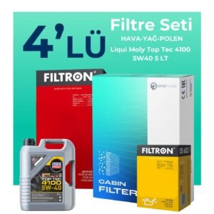 Filtron Renault Captur 1.2 Benzin TCe Filtre Bakım Seti Liqui Moly Motor Yağlı (2013-2019) 4 Lü