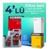 Filtron Renault Talisman 1.3 Benzin TCe Filtre Bakım Seti Liqui Moly Motor Yağlı (2020-2024) 4 Lü