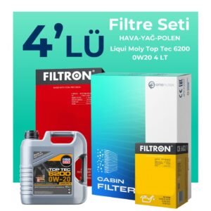 Filtron Skoda Kamiq 1.0 TSi 110 HP Filtre Bakım Seti Liqui Moly Motor Yağlı (2020-2024) 4 Lü