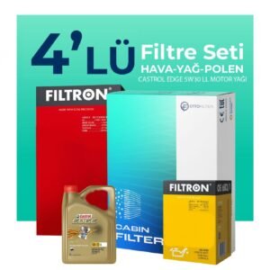 Filtron Skoda SuperB 1.6 Dizel Filtre Bakım Seti Castrol Motor Yağlı (2011-2015) 4 Lü