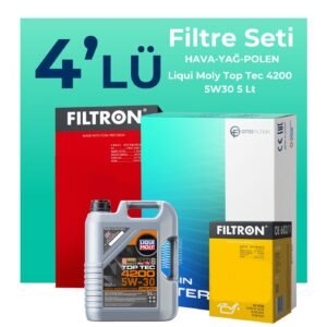 Filtron Volkswagen CC 2.0 Dizel Filtre Bakım Seti Liqui Moly Motor Yağlı (2015-2017) 4 Lü