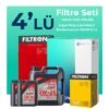Filtron Volvo S90 2.0 Dizel D5 Filtre Bakım Seti Liqui Moly Motor Yağlı (2016-2022) 4 Lü