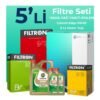 Filtron Volvo XC60 2.0 Dizel Filtre Bakım Seti Castrol Motor Yağlı (2013-2017) 5 Li