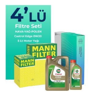 Mann Alfa Romeo Tonale 1.6 Dizel Filtre Bakım Seti Castrol Motor Yağlı (2022-2024) 4 Lü