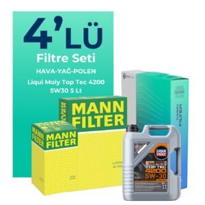 MANN Audi A4 2.0 Dizel Filtre Bakım Seti Liqui Moly Motor Yağlı (2004-2009) 4 Lü