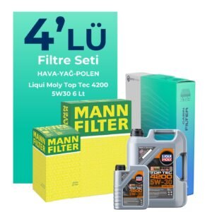 MANN BMW 5.20 Benzinli Filtre Bakım Seti Liqui Moly Motor Yağlı (2017-2023) 4 Lü