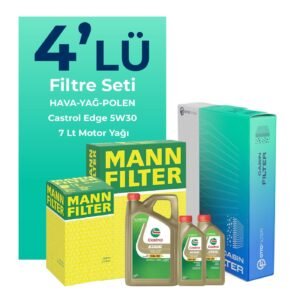 MANN BMW X5 3.0 Dizel Filtre Bakım Seti Castrol Motor Yağlı (2011-2013) 4 Lü