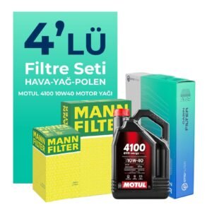 MANN Fiat Albea 1.4 Benzinli Filtre Bakım Seti Motul Motor Yağlı (2006-2012) 4 Lü