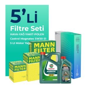 MANN Fiat Doblo 1.6 Dizel Filtre Bakım Seti Castrol Motor Yağlı (2015-2023) 5 Li